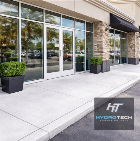 Graffiti Removal 1 Commercial storefront HydroTech Houston TX