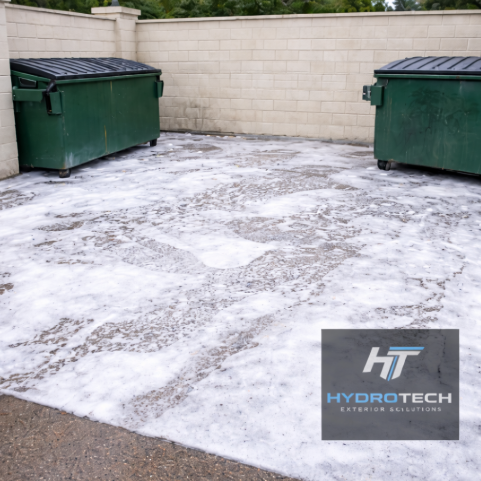 Dumpster Pad Cleaning 2 Dumpster Pad Chemical Process HydroTech Houston TX