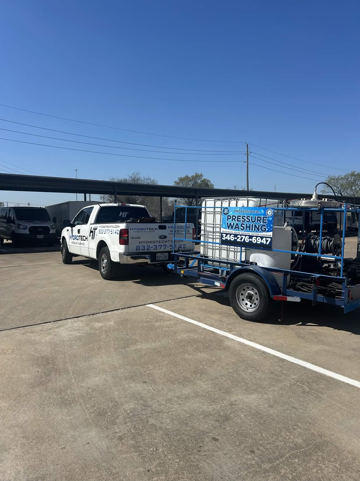 Truck with HydroTech Branding in Houston TX