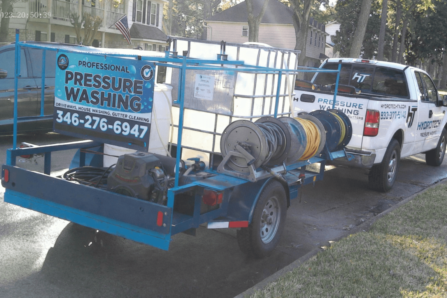 Pressure Washing 2 HydroTech Trailer Houston TX